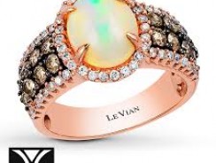 Le Vian Opal Ring 1-1/6 ct tw Diamonds 14K Strawberry Gold